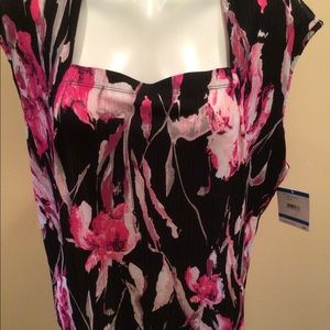 Kasper square neck sleeveless top